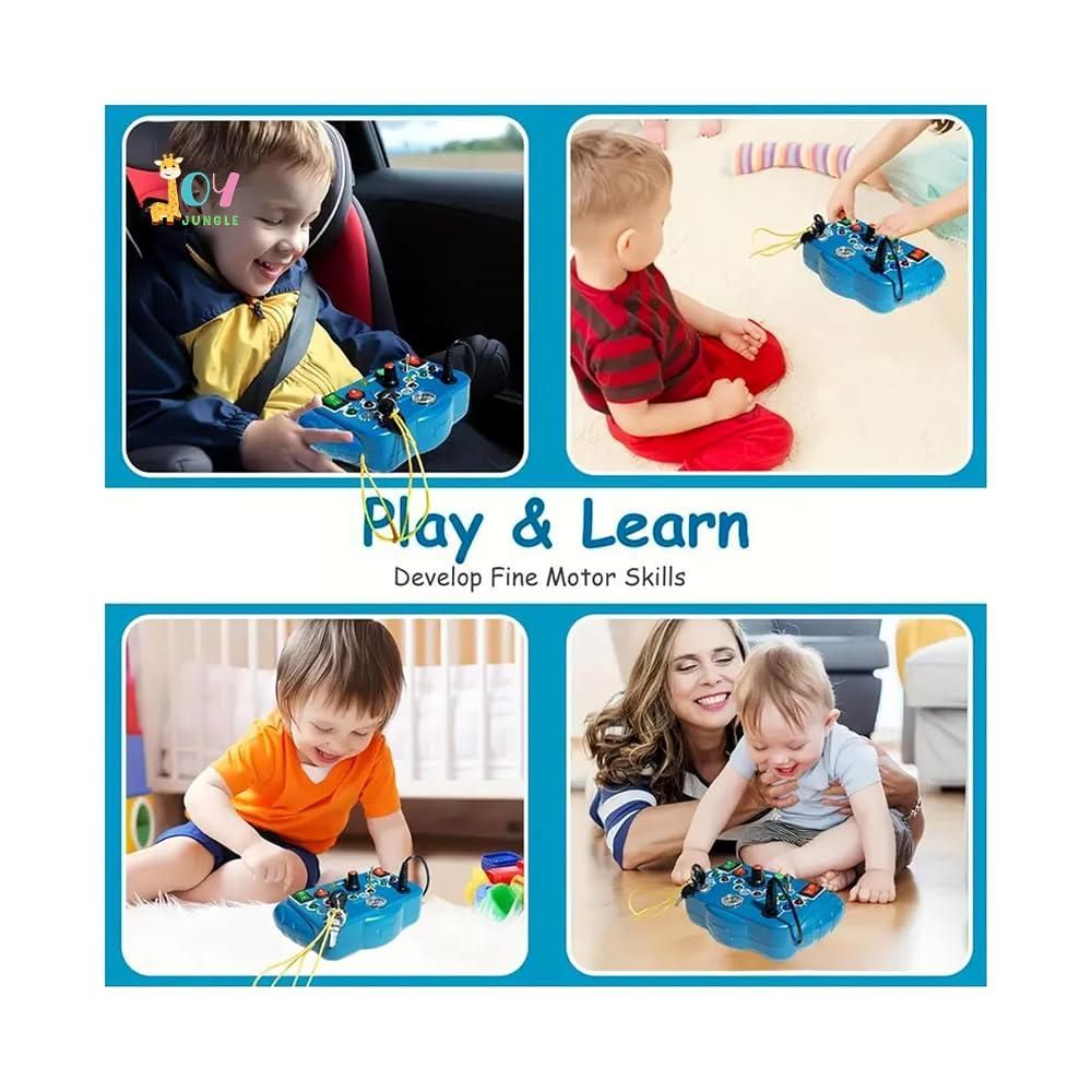 “Toddler Busy Board – Lights & Switches Learning Toy”
