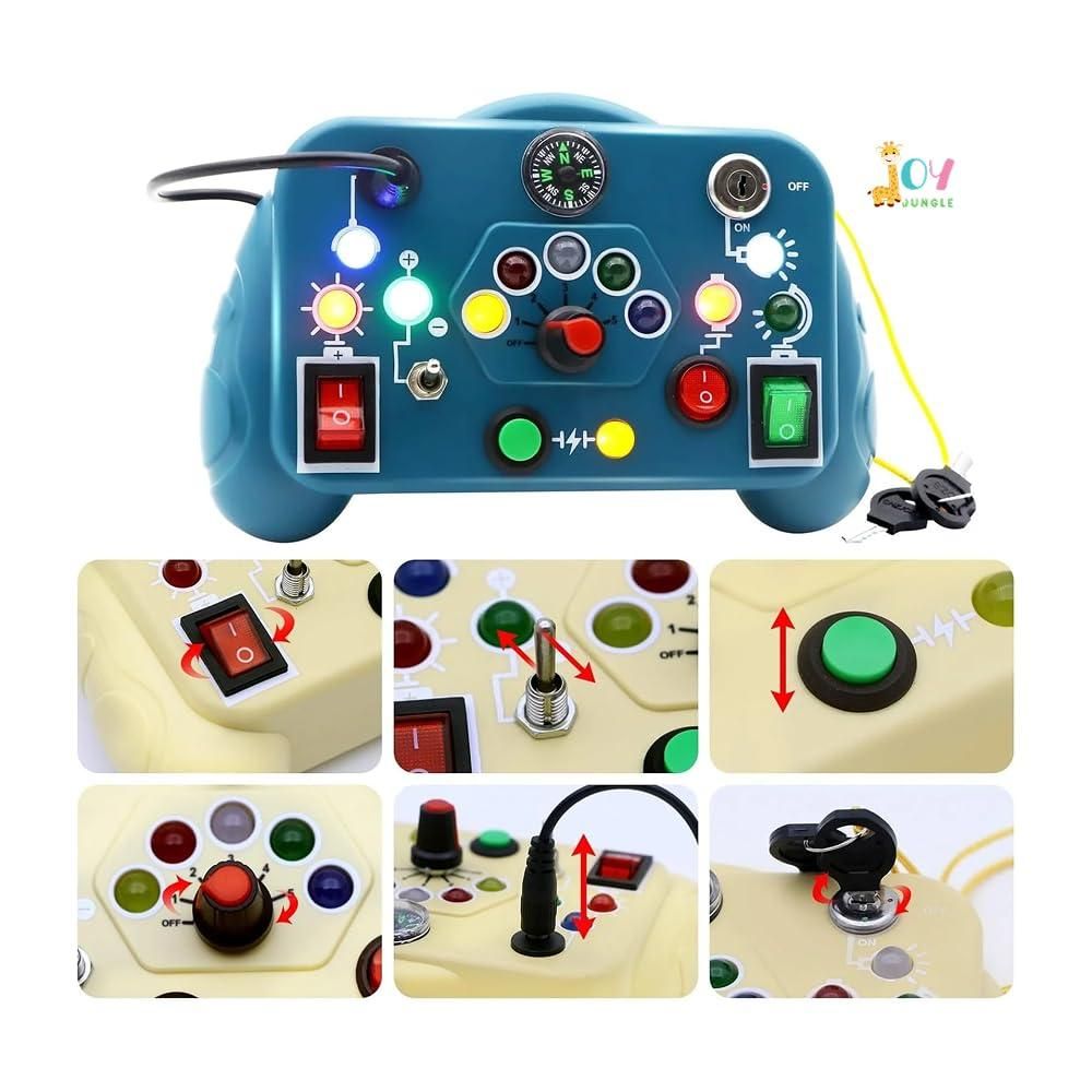 “Toddler Busy Board – Lights & Switches Learning Toy”